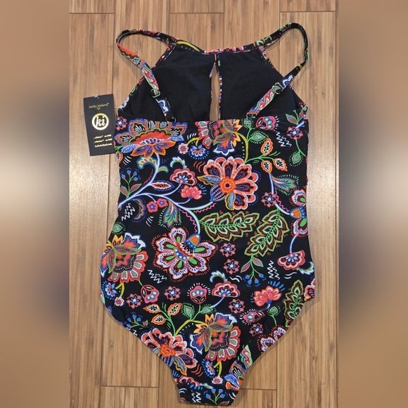 💚 NWT Kathy Ireland Floral One Piece Swimsuit - Picture 6 of 9